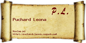 Puchard Leona névjegykártya